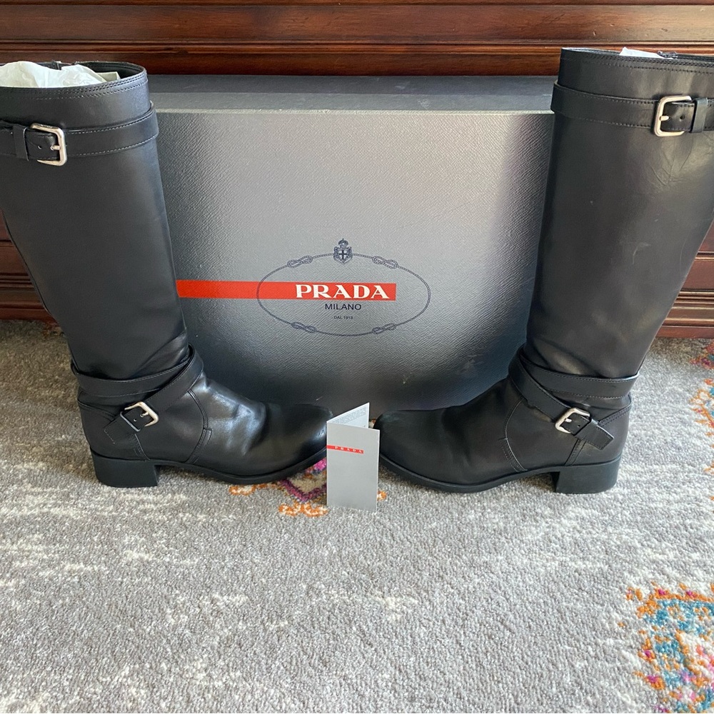 PRADA Size 37 (US 6.5) Calzature Donna Boot (Original Prada Box included)
